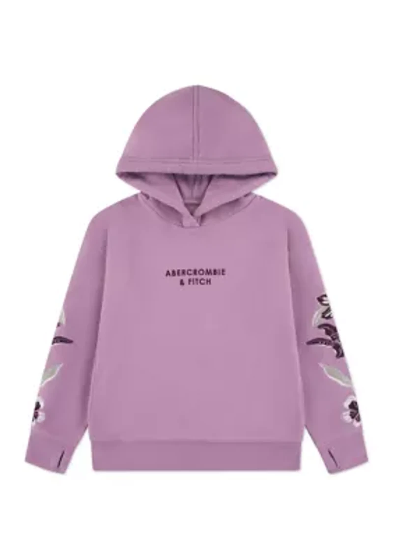 lily embroidered pullover hoodie