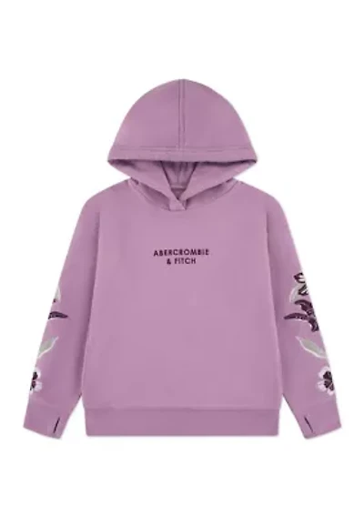 lily embroidered pullover hoodie