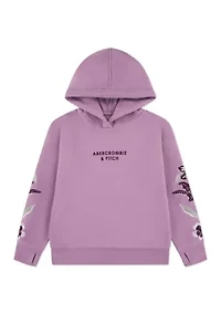 lily embroidered pullover hoodie
