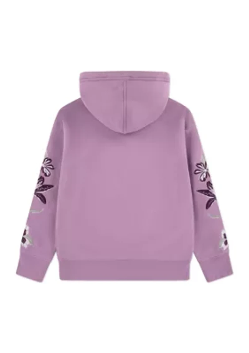 lily embroidered pullover hoodie