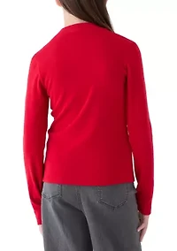 afg mock neck long sleeve top