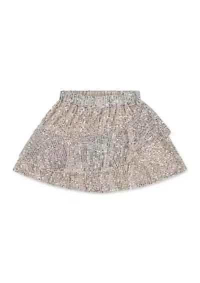 tiered sequin skort