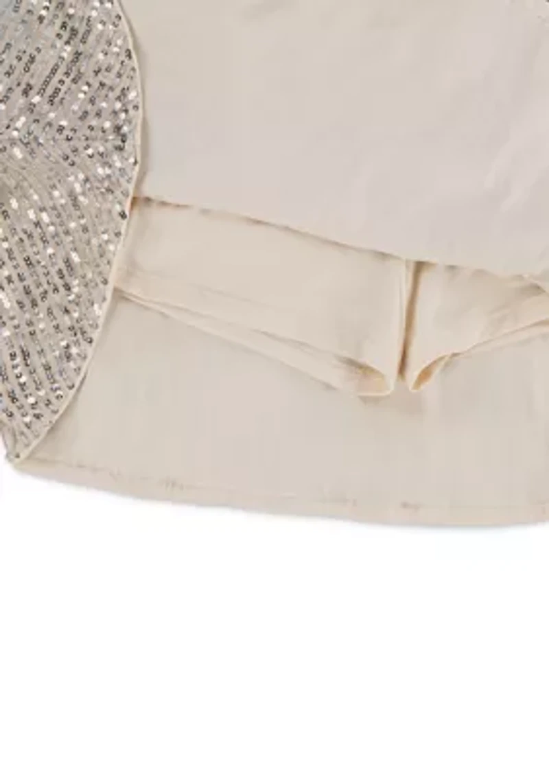 tiered sequin skort