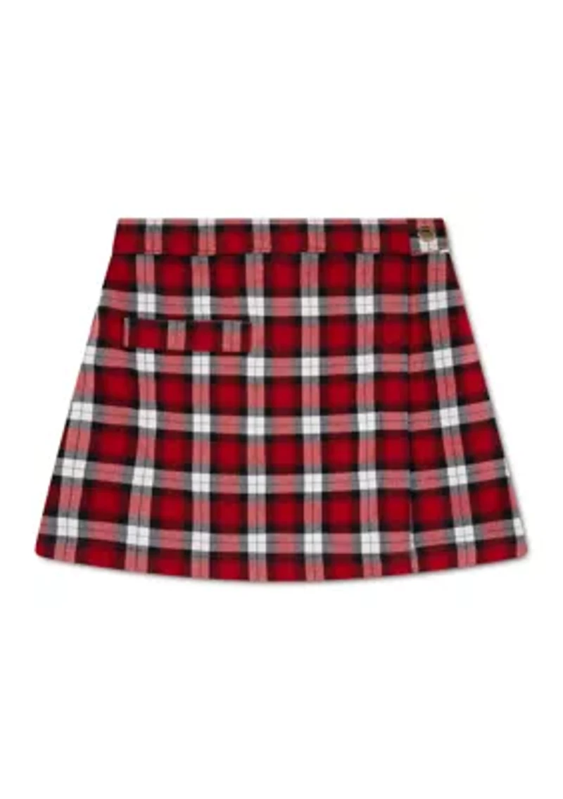 plaid wrap skort