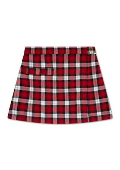 plaid wrap skort