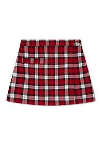 plaid wrap skort