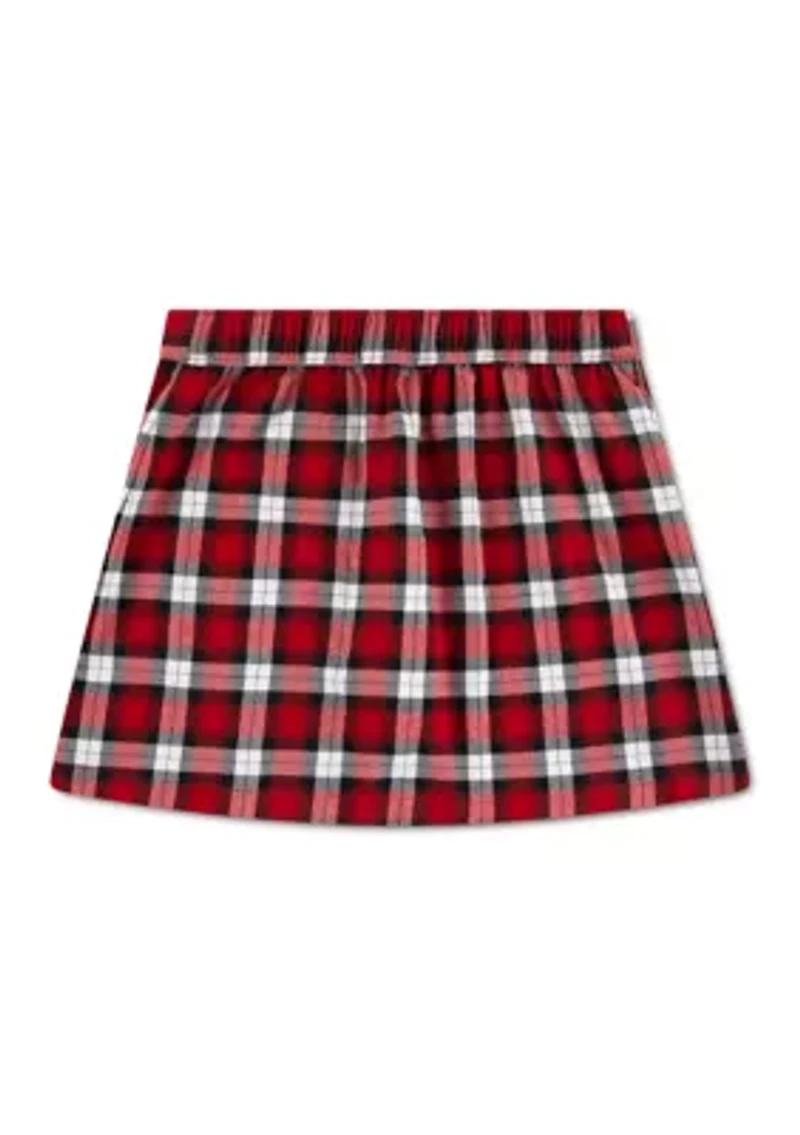plaid wrap skort