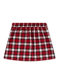 plaid wrap skort