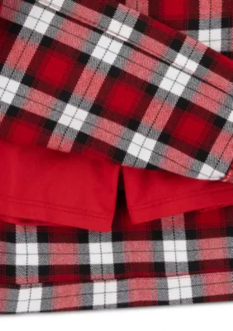 plaid wrap skort