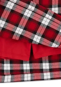 plaid wrap skort