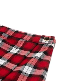 plaid wrap skort