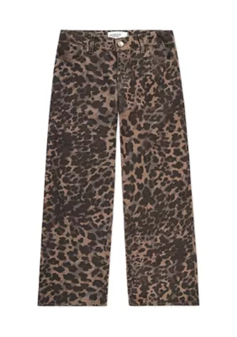 printed leopard baggy jeans