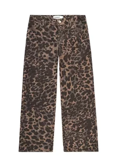 printed leopard baggy jeans