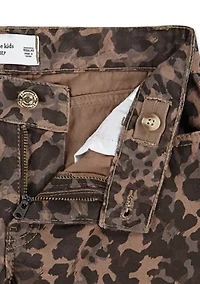 printed leopard baggy jeans