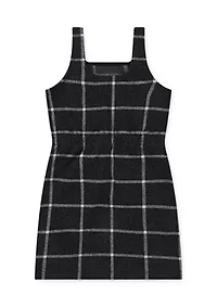 plaid pinafore dress