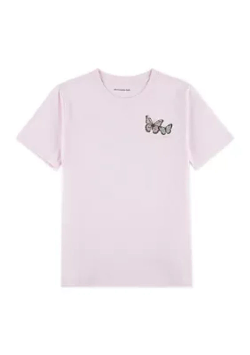 glitter butterflies t-shirt