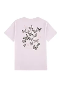 glitter butterflies t-shirt