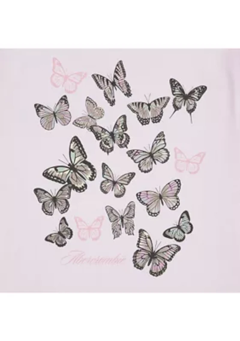 glitter butterflies t-shirt