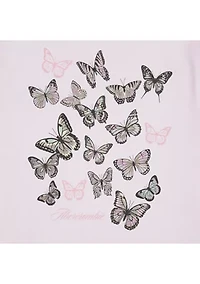 glitter butterflies t-shirt