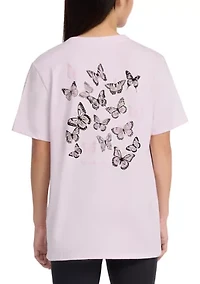 glitter butterflies t-shirt