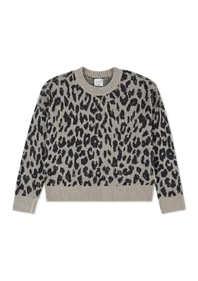 leopard crew sweater
