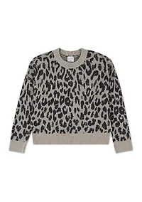 leopard crew sweater