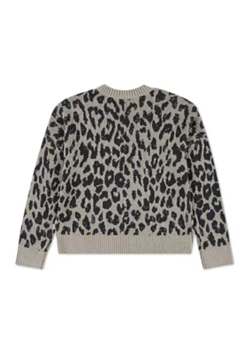 leopard crew sweater