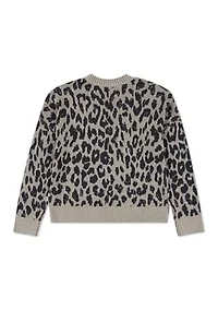 leopard crew sweater