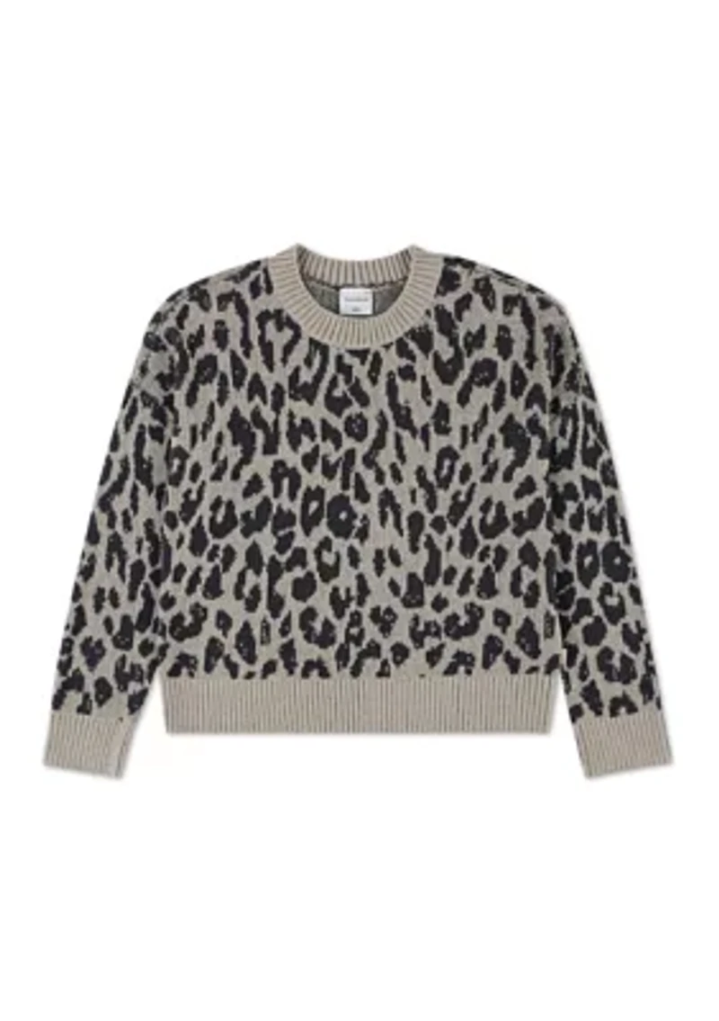 leopard crew sweater