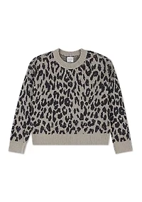 leopard crew sweater