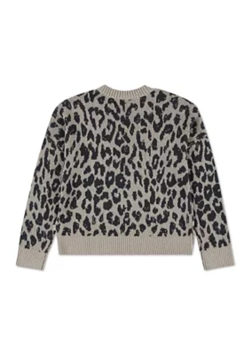 leopard crew sweater