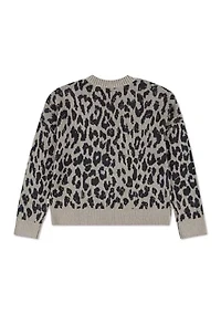 leopard crew sweater
