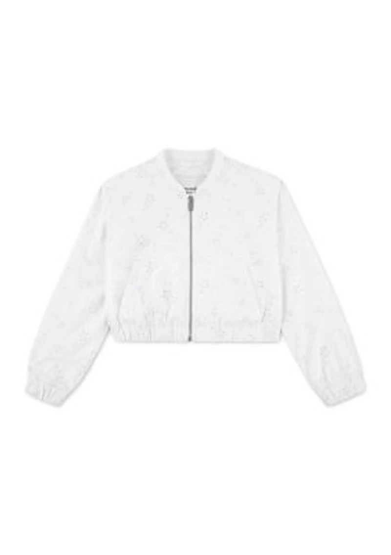 eyelet bomber jacket