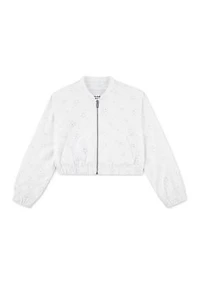 eyelet bomber jacket