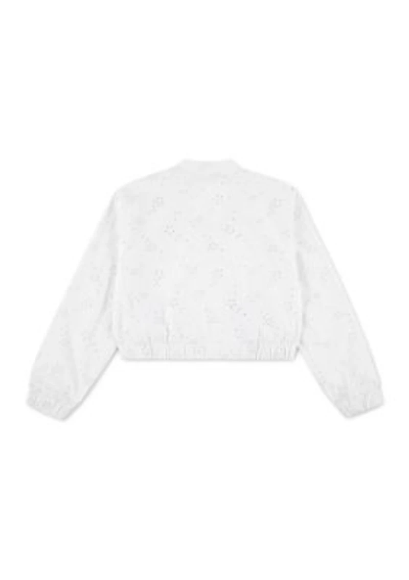eyelet bomber jacket