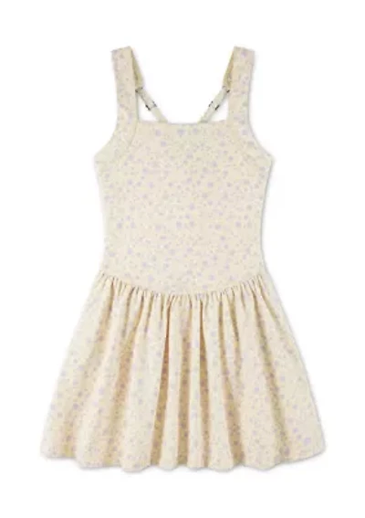 ypb drop waist printed pull-on mini dress