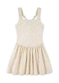 ypb drop waist printed pull-on mini dress