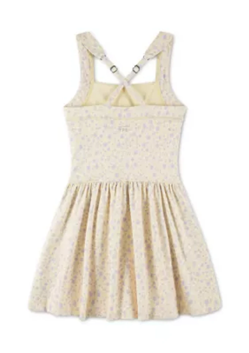 ypb drop waist printed pull-on mini dress