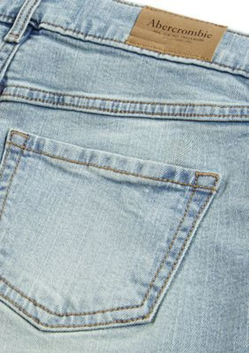 high rise relaxed denim shorts