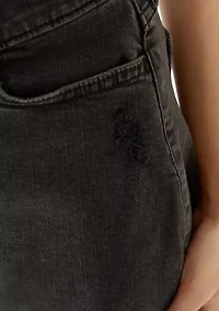 high rise relaxed denim shorts