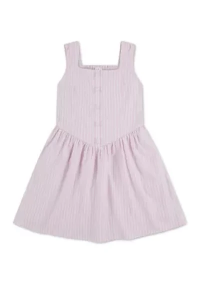 faux button-through mini dress