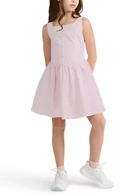 faux button-through mini dress