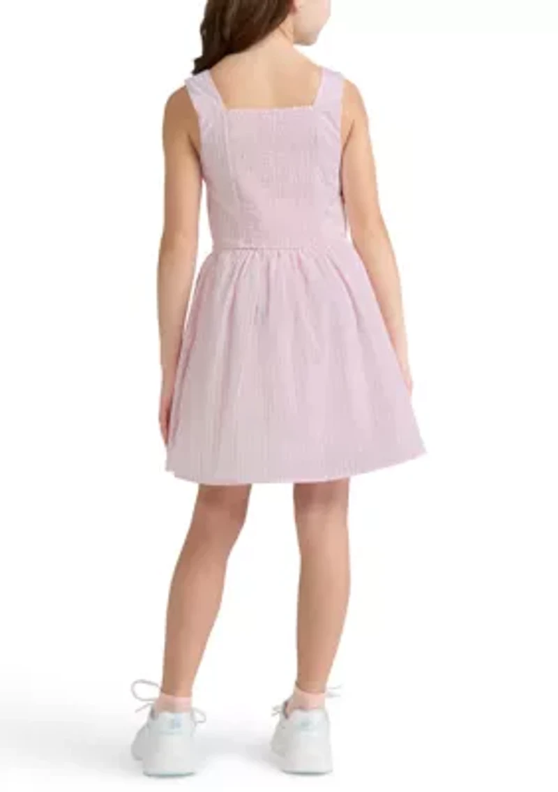 faux button-through mini dress