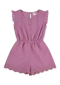 flutter sleeve eyelet romper