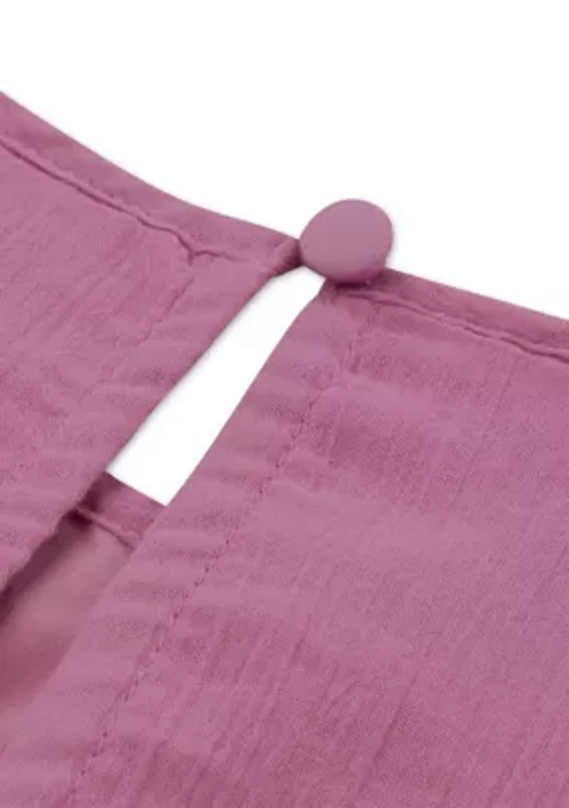 flutter sleeve eyelet romper