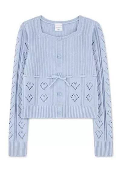 babydoll heart stitch sweater
