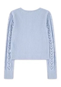 babydoll heart stitch sweater