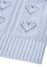 babydoll heart stitch sweater