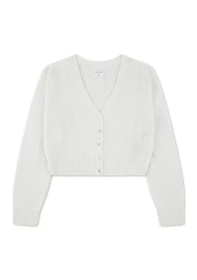 pointelle cardigan