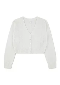 pointelle cardigan